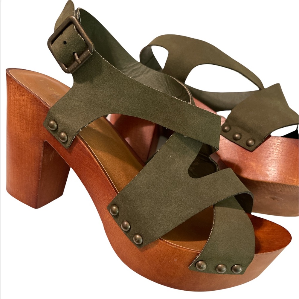 Madden Girl G-Nilly olive green heels